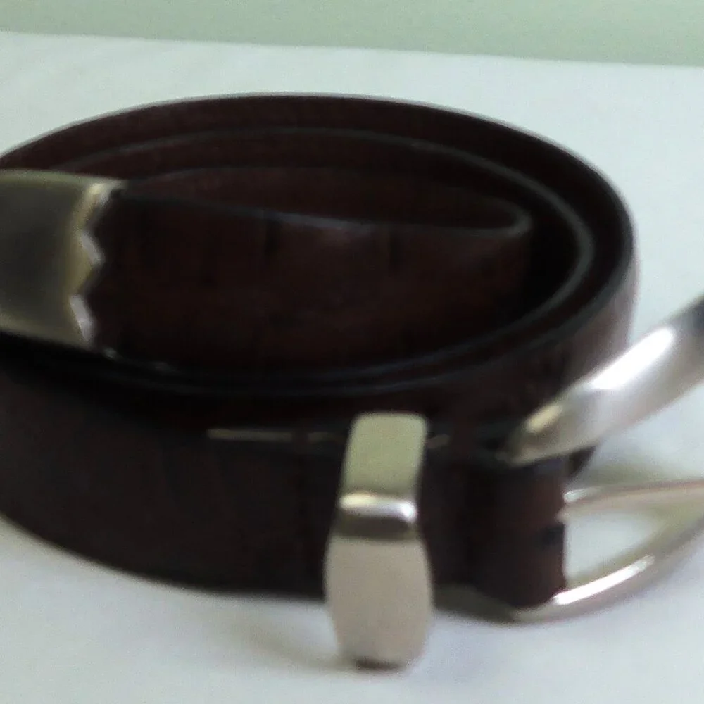 Vintage Stetson Belt Men’s 41 Rust Brown Alligator‎ Embossed Genuine Leather